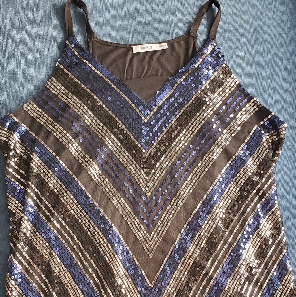 Sequined tank top